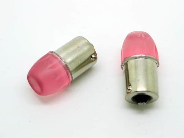 Ba15s r5w r10w 1156 röd Led lampor m.COB ledchip 2-pack