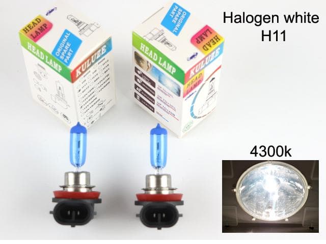 H11 4300k white halogen 55w lampor