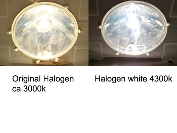 H3 4300k white halogen 55w lampor