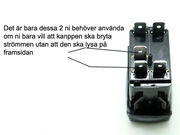 Strömbrytare 5 polig av/på vaggströmställare avbrytare med lyse