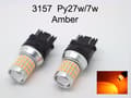Miniatyrbild 1 av 4: 3157 gul blinkers led lampor 12v py27/7w p27/7w amber