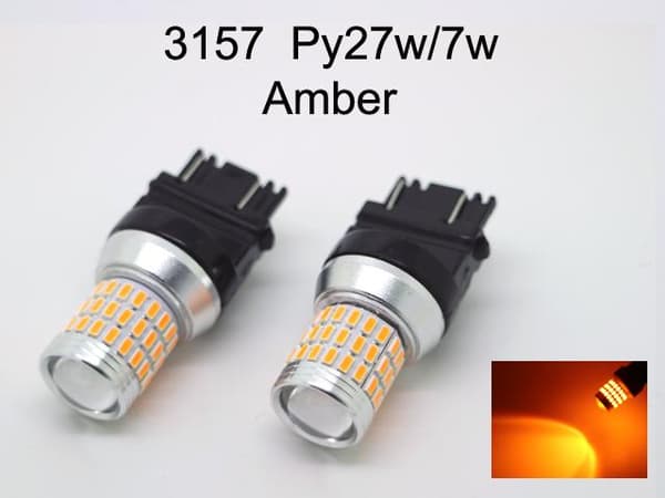 3157 gul blinkers led lampor 12v py27/7w p27/7w amber