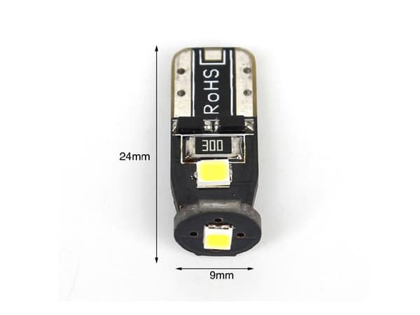 T10 w5w blå Led lampor Canbus m. 3st 3030SMD chip 4-pack