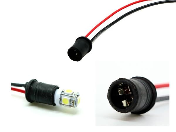 T10 w5w led / halogen kontakter / sockel fattning 4-pack mjuka