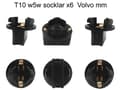 Pikkukuva 1 / 5: T10 w5w pistorasioiden sovitin 6-pack pc168 V70 V50 XC60 XC70 S80