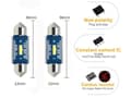 Miniatyrbild 5 av 6: canbus c5w 36mm Led 400 lumen 6000K 2-pack festoon c10w