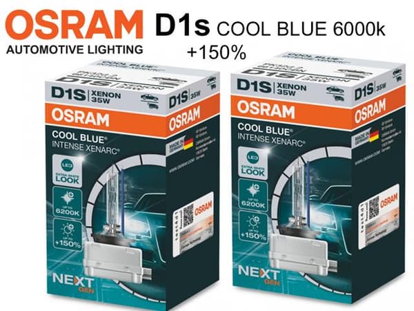 OSRAM D1S 35W 6000k +150% COOL BLUE INTENCE xenon lampor 2-pack