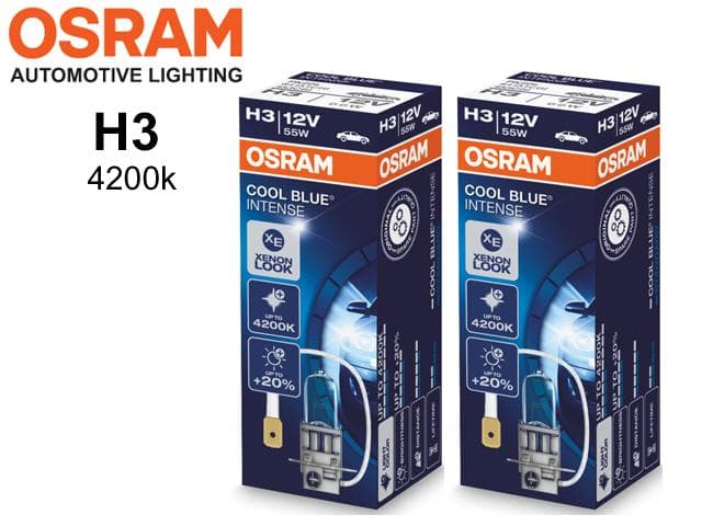 Osram H3 +20% COOL BLUE 4200k halogen lampor 12v DC P14.5s