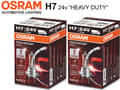 Miniatyrbild 1 av 5: Osram H7 +100% 24volt 70w halogen premium lampor DC px26d 2st
