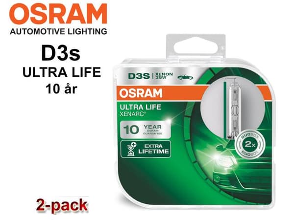 Osram D3S 35W 4300k ULTRA LIFE Original xenon lampor 2-pack