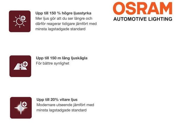 Osram Hb3 +150% NIGHT BREAKER LASER halogen premium lampor 9005