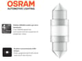 Miniatyrbild 2 av 5: Osram c5w 31mm Led 6000K 1-pack festoon