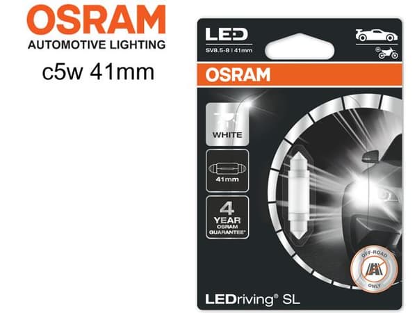 Osram c5w 41mm Led 6000K 1-pack spollampa festoon sv8,5-8 c10w