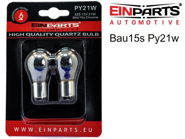 EINPARTS Bau15s krom blinkers lampa py21w halogen diadem lampor