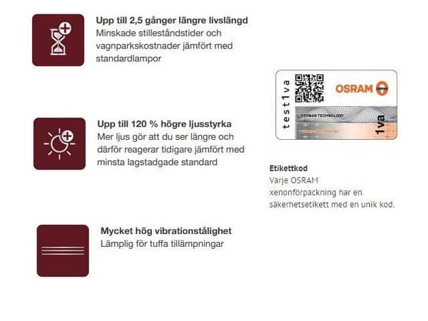 Osram H11 +120% 24volt 70w halogen premium lampor PGJ19-2  2st