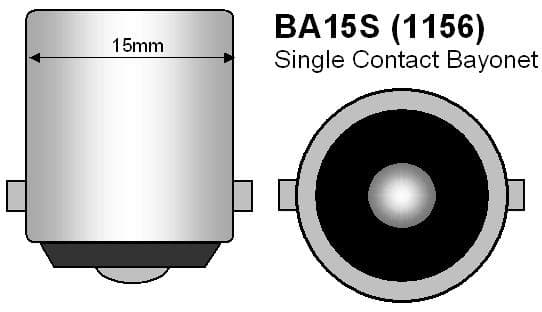 Ba15s gul blinkers led lampor 12v p21w 1156