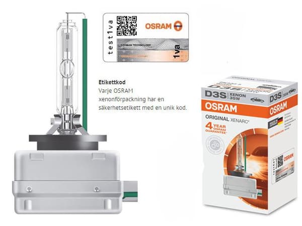 Osram D3S 35W 4300k XENARC Original xenon lampor 1-pack