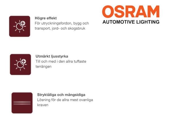 Osram H7 SUPER BRIGHT halogen premium lampor 12v DC px26d