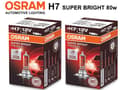 Miniatyrbild 1 av 5: Osram H7 SUPER BRIGHT halogen premium lampor 12v DC px26d