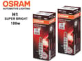 Miniatyrbild 1 av 5: Osram H1 SUPER BRIGHT halogen premium lampor 12v DC P14.5s
