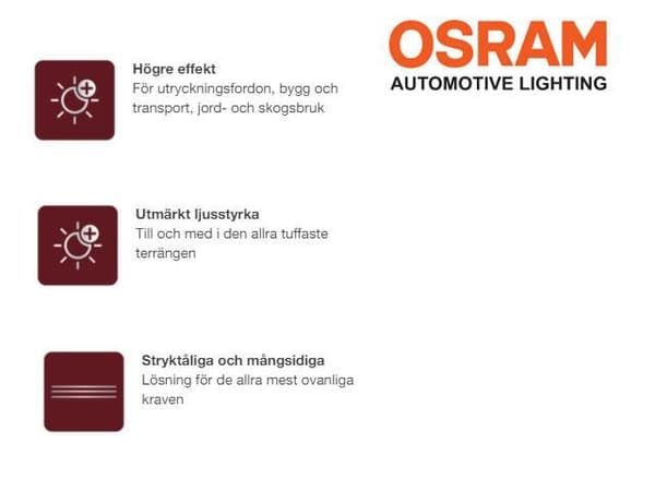 Osram 100w H3 SUPER BRIGHT halogen premium lampor 12v DC PK22s