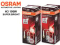 Miniatyrbild 1 av 5: Osram 100w H3 SUPER BRIGHT halogen premium lampor 12v DC PK22s