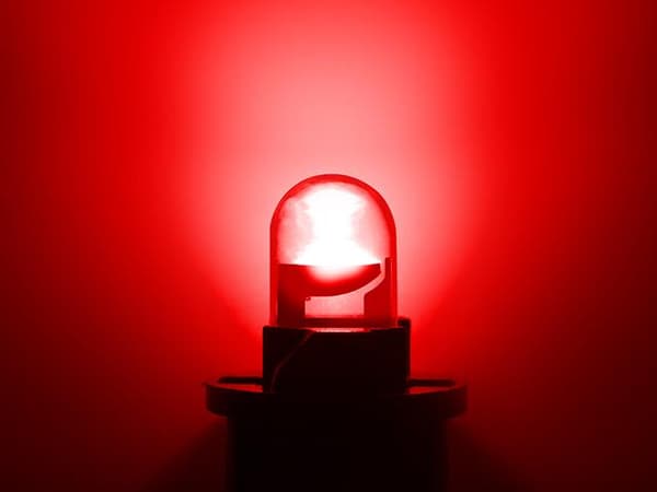 T10 w5w röd led med 1st COB led chip 12v 10-pack