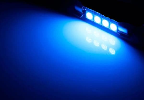 C5W Canbus 39mm blå Led spollampor SV8.5 2-pack festoon