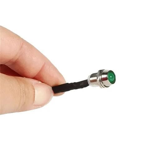 8mm gröna diodlampor för infällning i panel 4-pack kontrollampa