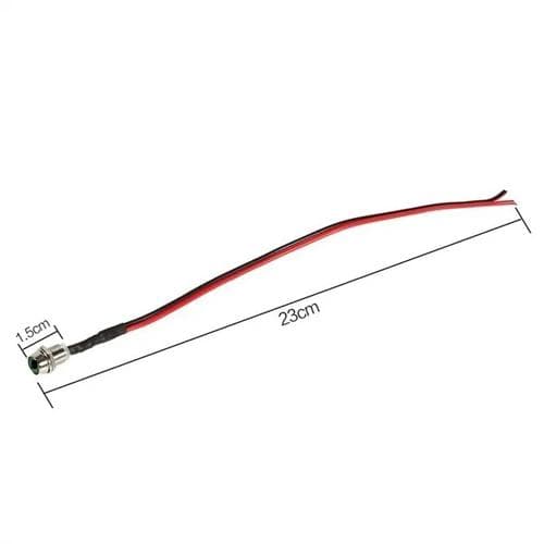 8mm röda diodlampor för infällning i panel 4-pack signallampa