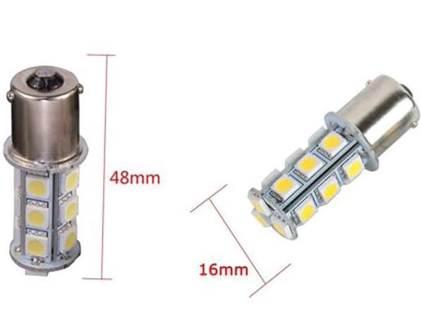 Ba15s r5w r10w 1156 Led lampor 3000K varmvit 2-pack ,,