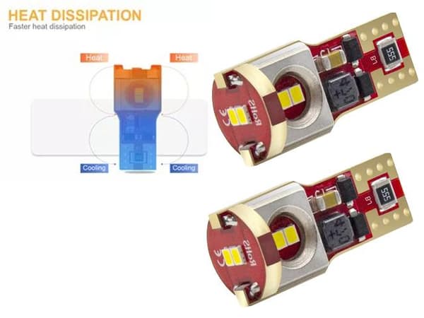 T10 w5w Canbus 6000k Led lampor m. 15st 2835SMD chip 2-pack
