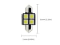 Miniatyrbild 3 av 5: Spollampa 31mm blå canbus Led 5050SMD 4-pack C5W SV8.5