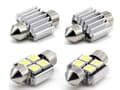 Miniatyrbild 4 av 5: Spollampa 31mm blå canbus Led 5050SMD 4-pack C5W SV8.5