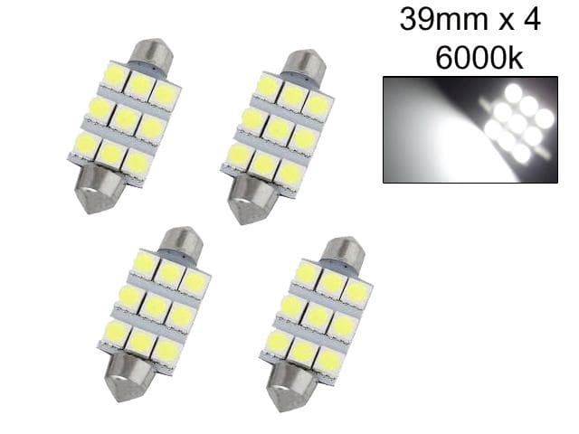 Spollampa 39mm led 5050SMD 6000K 2-pack C5W SV8.5