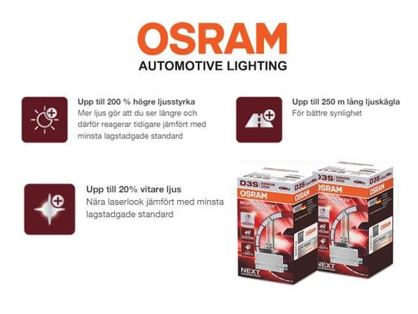 Osram D3S 35W 4300k +200% NIGHT BREAKER NEXT GEN. 2-pack Duo