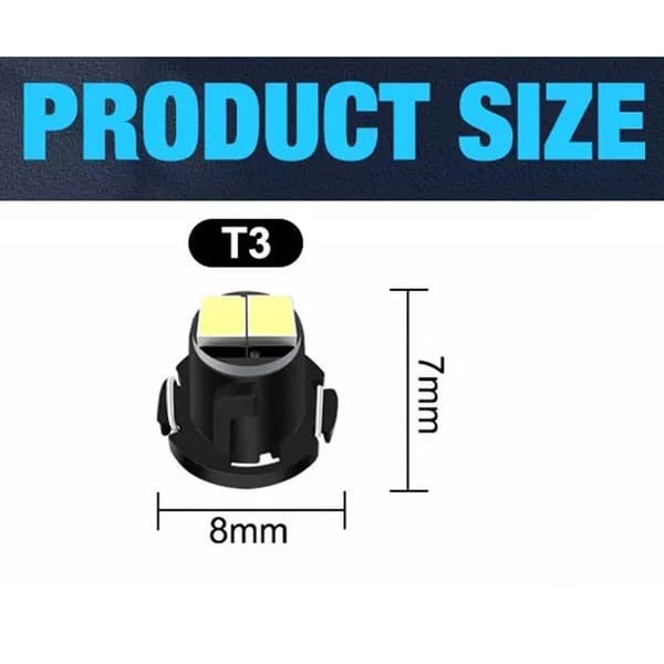 T3 Neo Wedge 8-pack med 2x2016smd led chip instrument belysning