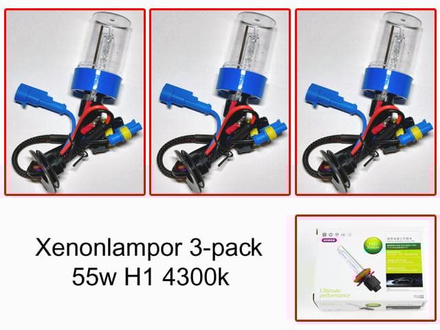 xenon lampor 55w H1 4300k 3-pack HID xenonlampor