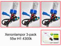 Miniatyrbild 1 av 5: xenon lampor 55w H1 4300k 3-pack HID xenonlampor
