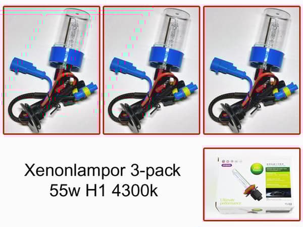 xenon lampor 55w H1 4300k 3-pack HID xenonlampor