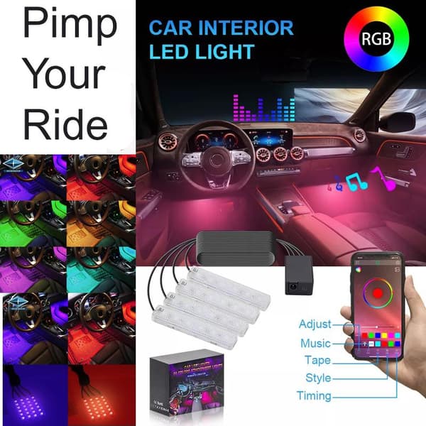 Led pimpkit med App.kontroll styling set med 4 ledmoduler