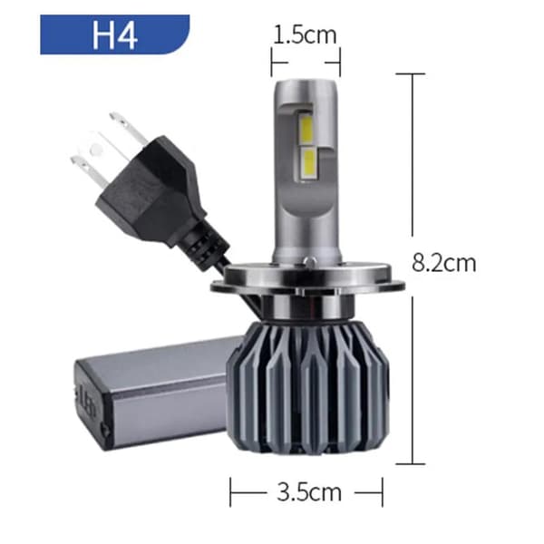 S10 led kit H4 40w 6000k halvljus helljus 2-pack