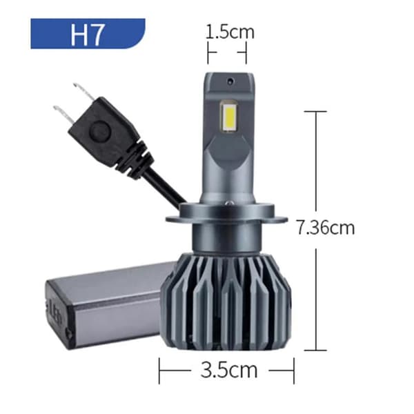 S10 led kit H7 40w 6000k halvljus 2-pack