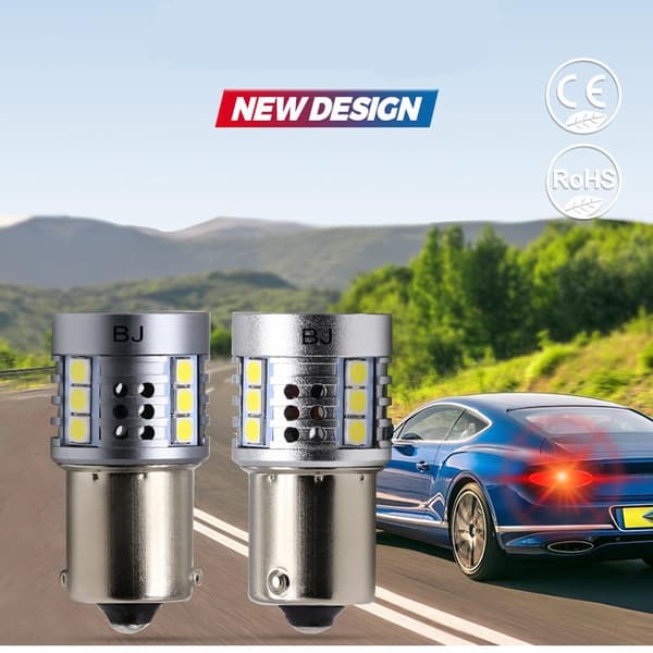 Ba15s 12-24v 6000K led lampor bromsljus backljus 1156 p21w