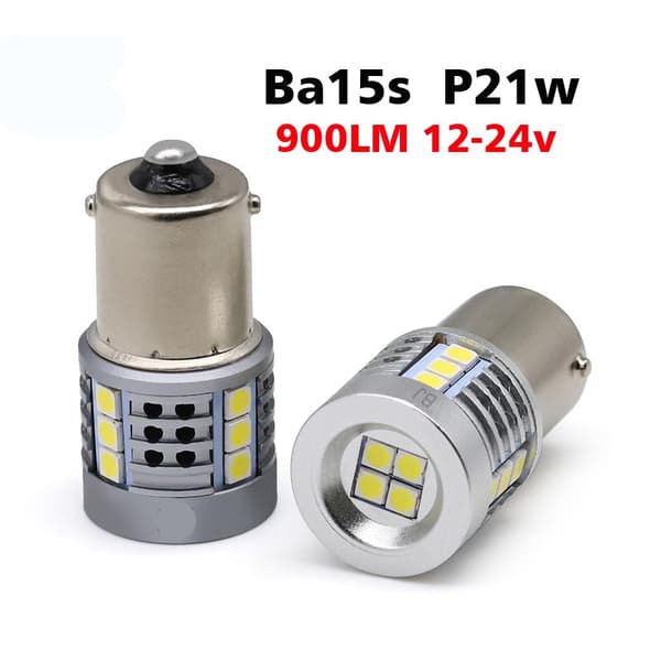 Ba15s 12-24v 6000K led lampor bromsljus backljus 1156 p21w