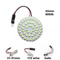 Miniatyrbild 1 av 3: Ledplatta 43mm m.48st SMD chip T10 w5w BA9S 31 - 41mm spollampa