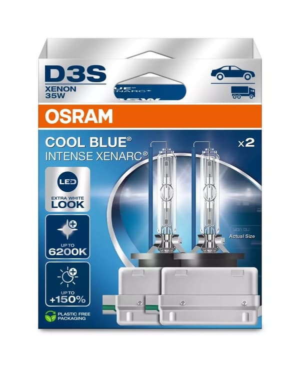 Osram D3S 35W 6000k Duo-box +150% COOL BLUE INTENCE xenon lampor