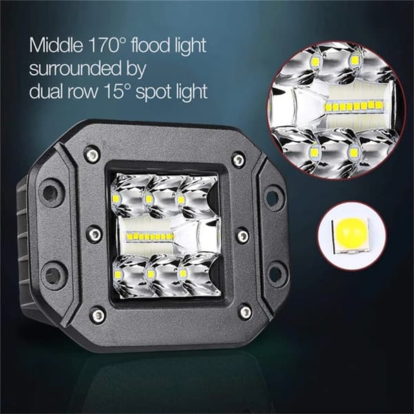 LED Ramp, Infällt Arbetsljus 5" 4320lm IP68