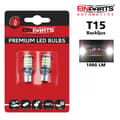 Miniatyrbild 1 av 5: T15 W16W 921 912 906 backljus Led 1000 lum 6000K W2,1x9,5d