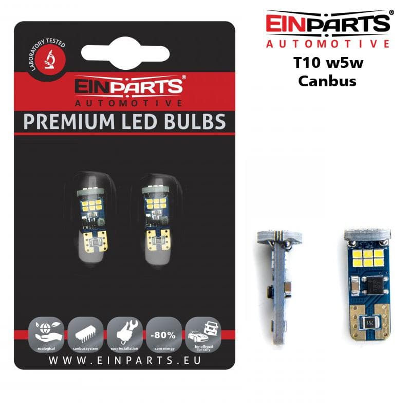 EINPARTS T10 W5W Canbus Led 280 lumen xenonlook 6000K